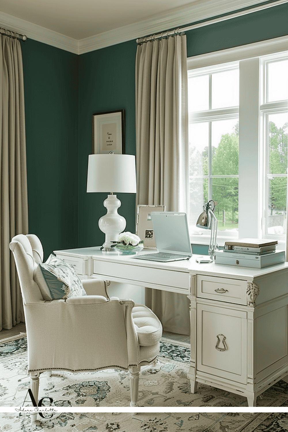 best colors for home office emerald.