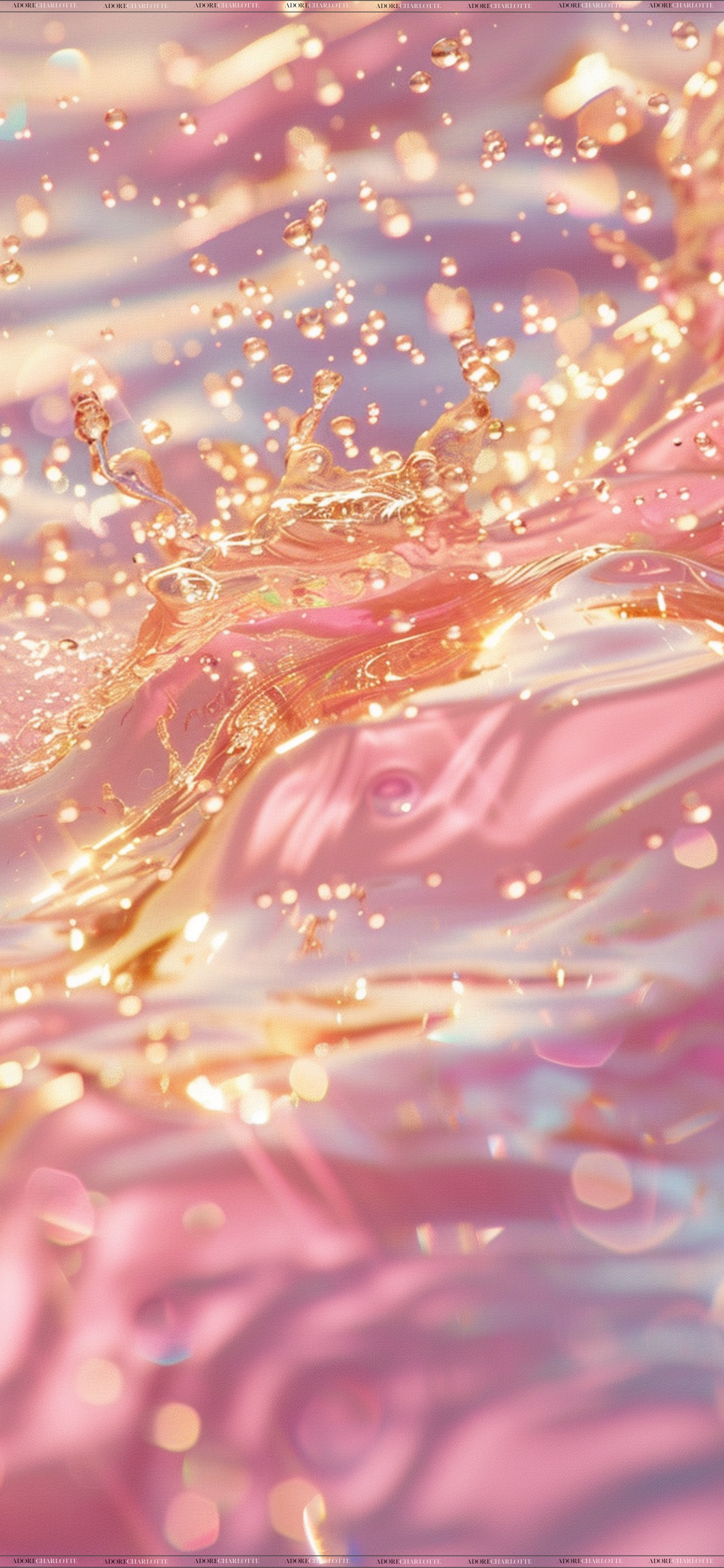Pink and Gold Glitter Water Phone Wallpapers.