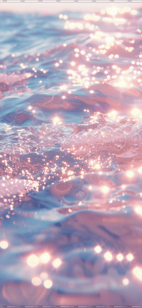 Blue and pink water