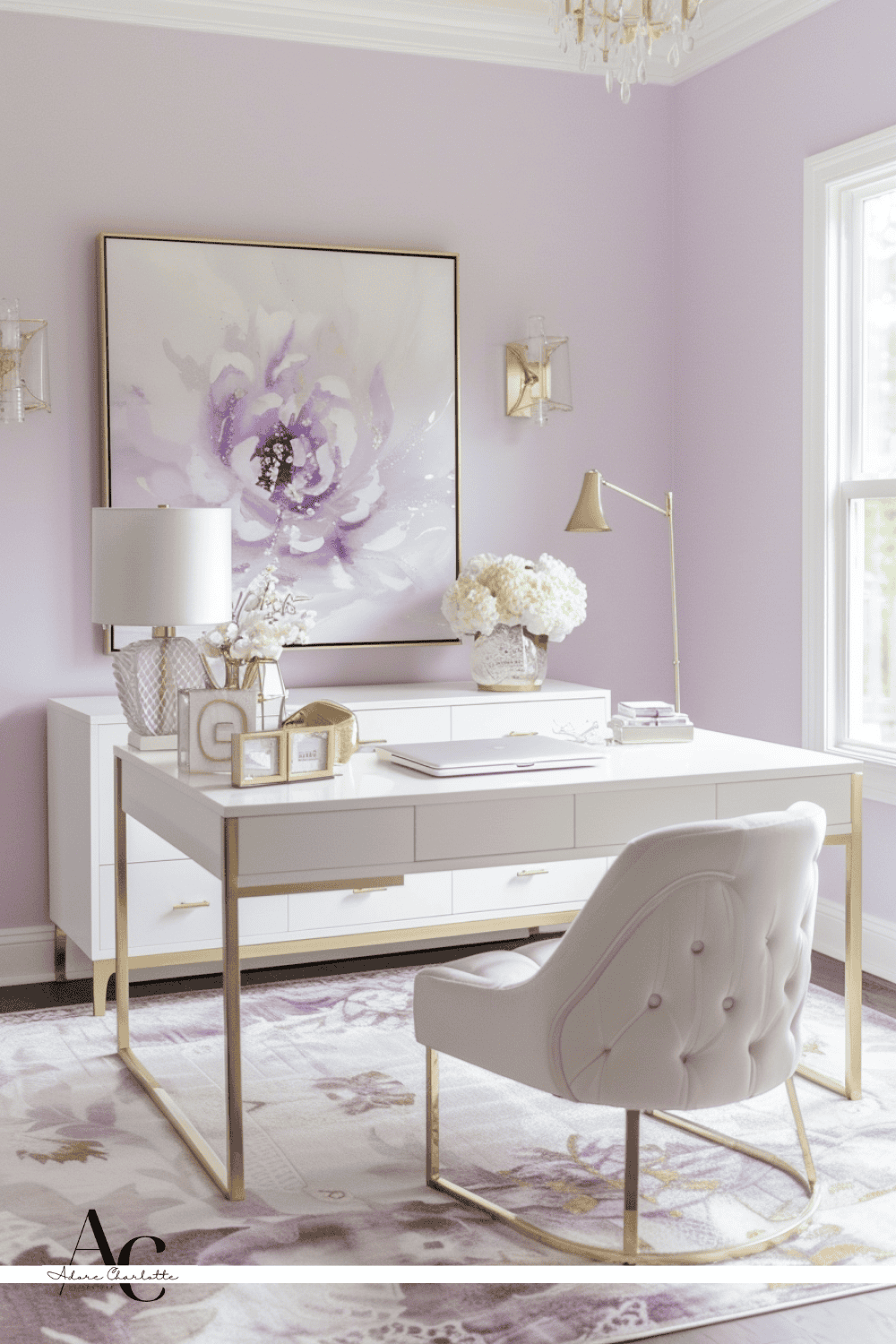 best colors for home office lavender
