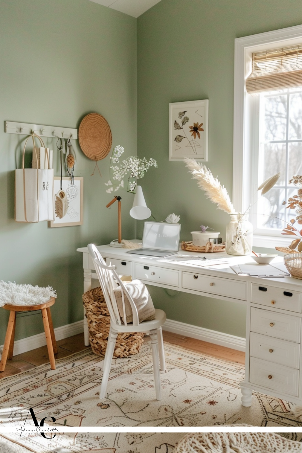best colors for home office Sage Green 2