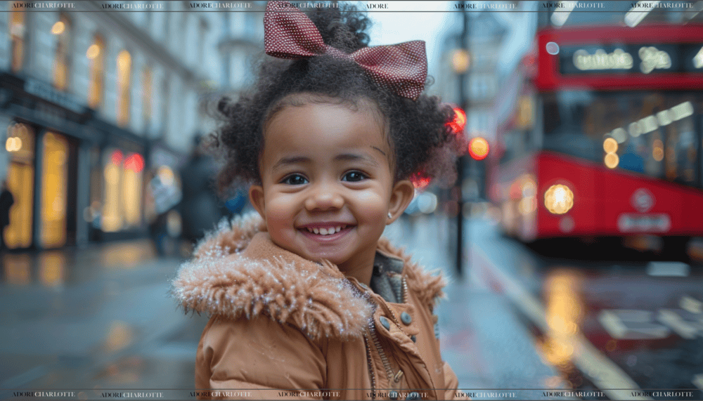 cute little girl in London