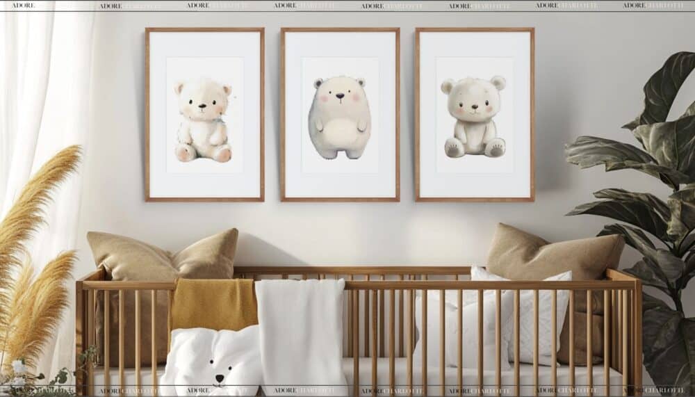 Adorable FREE Bear Nursery Wall Art Printable