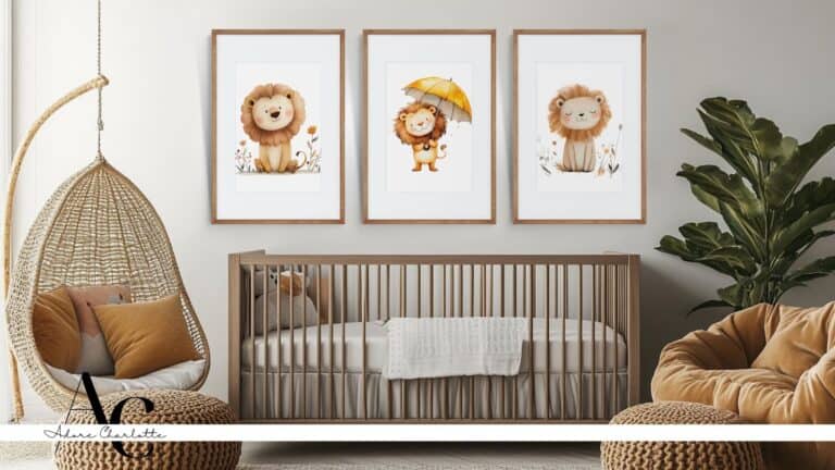 Adorable FREE Lion Nursery Wall Art Printable Main Image