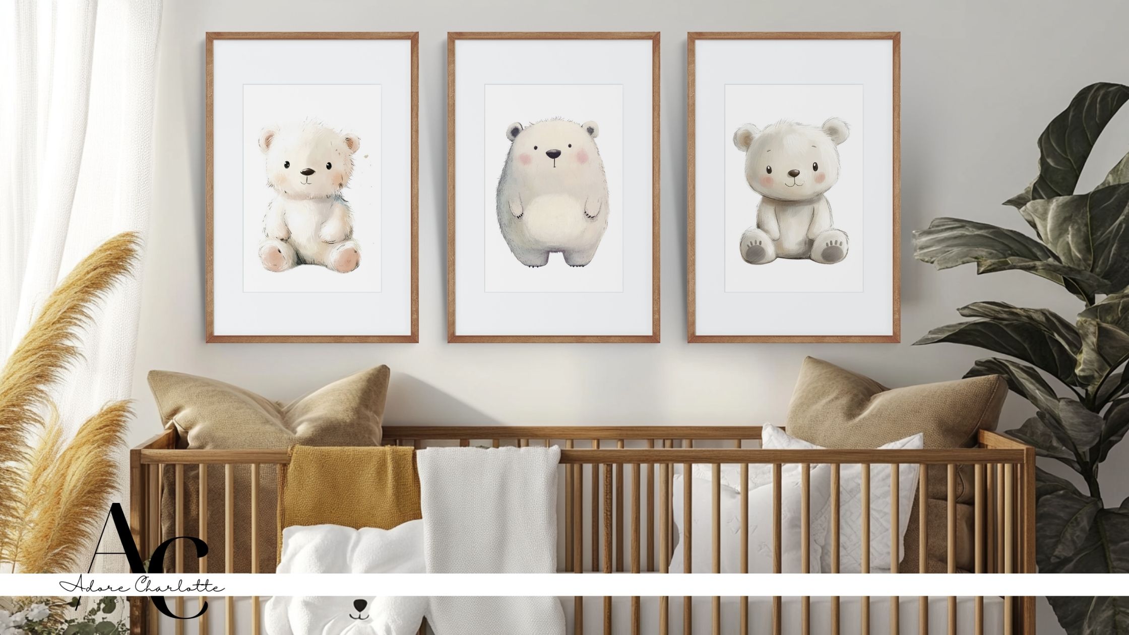 Adorable FREE Bear Nursery Wall Art Printable Main Image