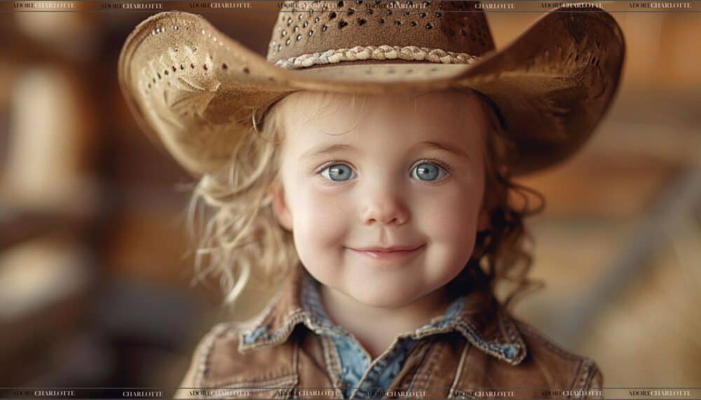 baby girl in a cowgirl outfit