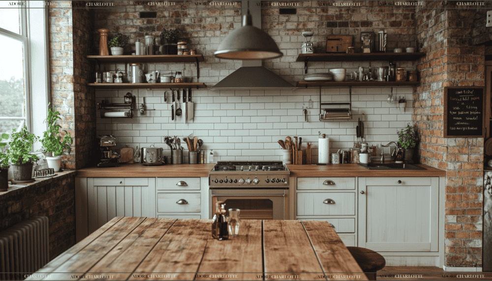 Easy to clean kitchen with a beautiful splashback 