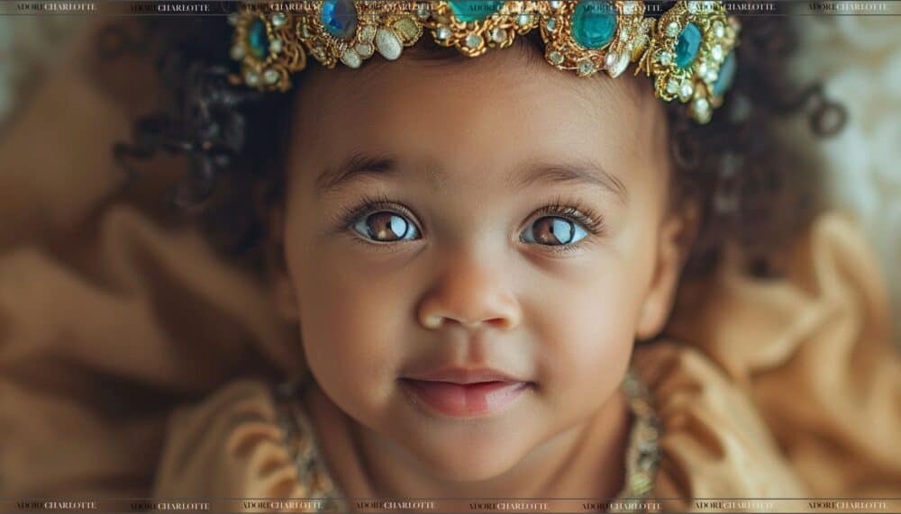 Cute mixed race princess.