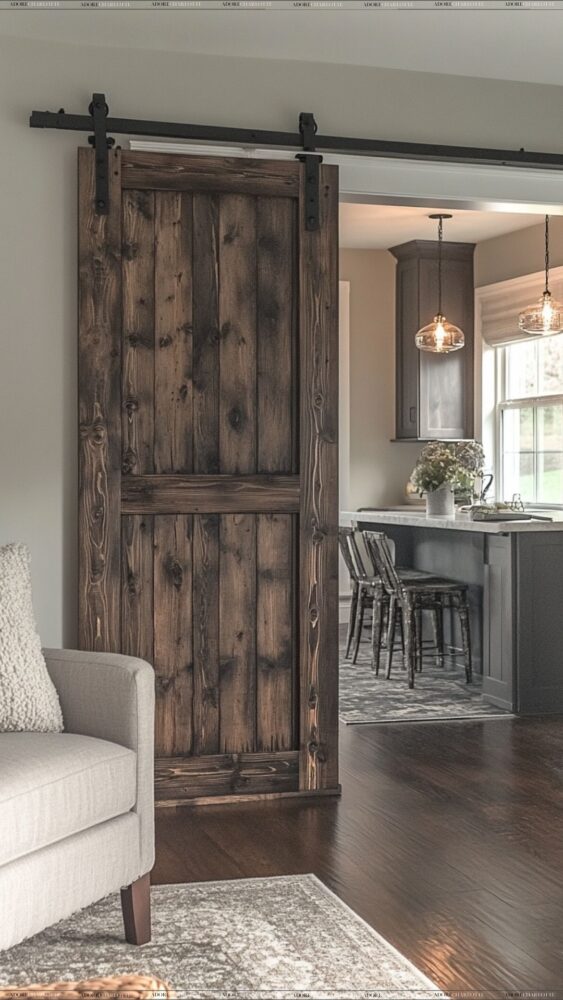 Small Living Room Ideas barn doors.