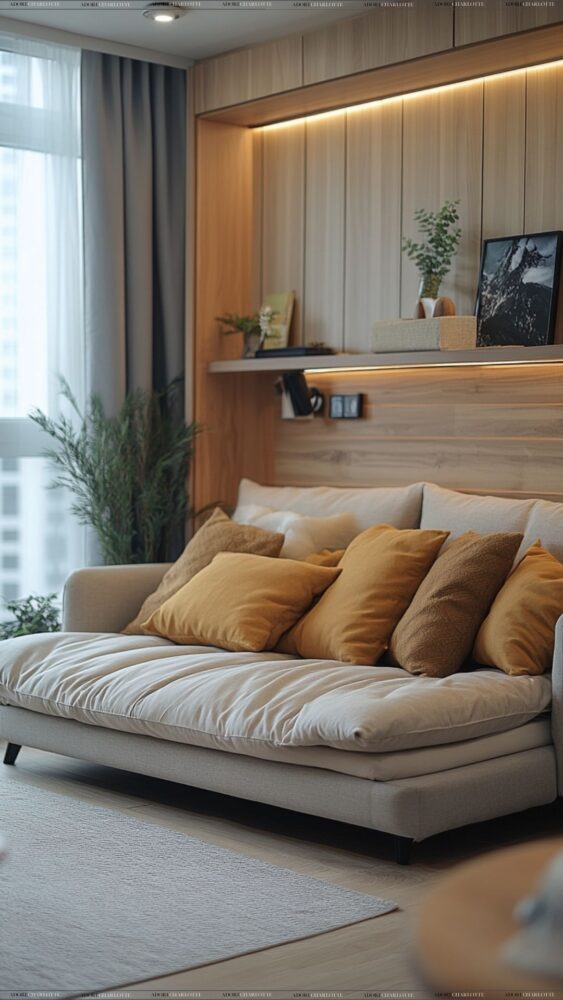 Small Living Room Ideas sofa or day bed.