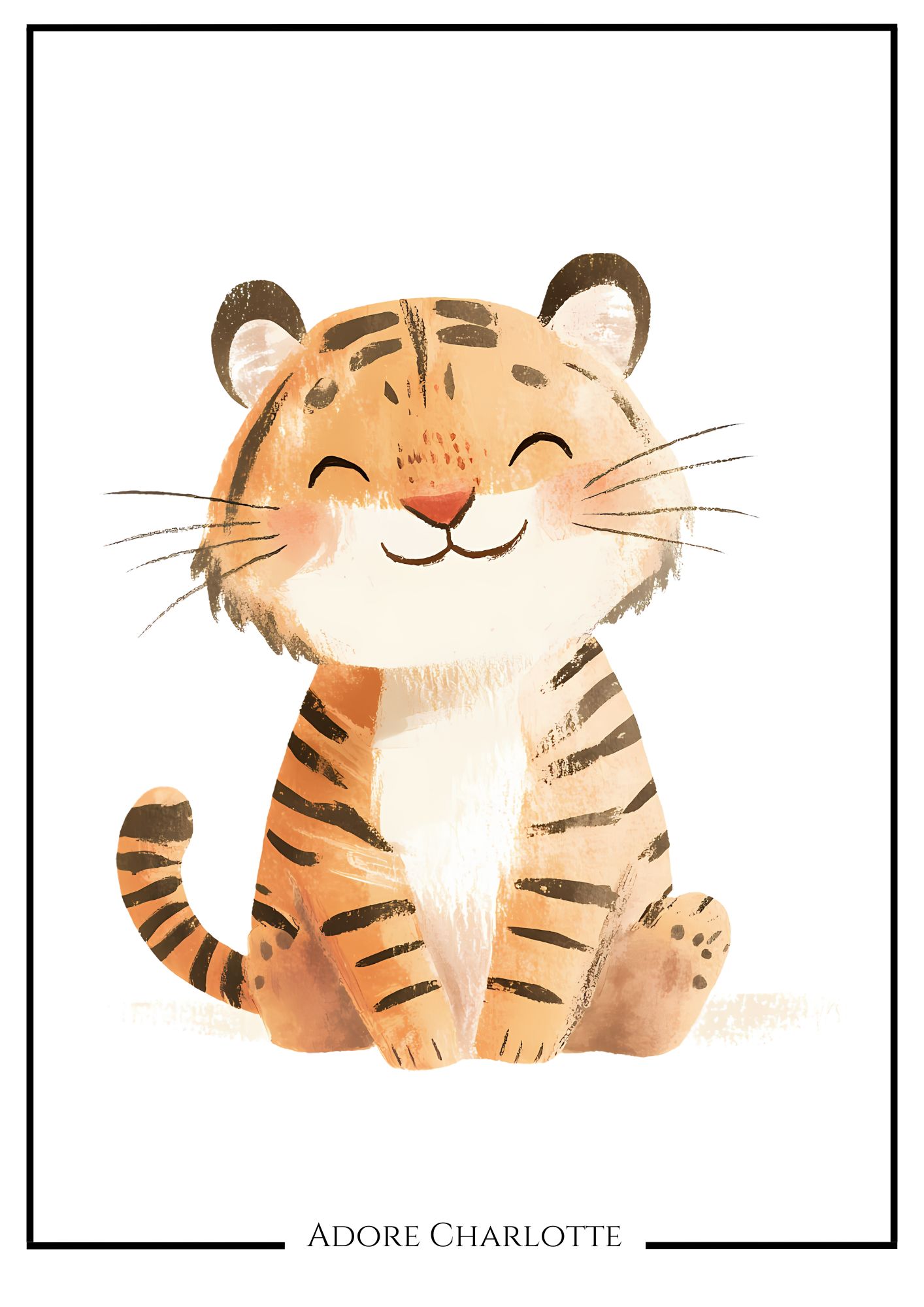 Baby Animals Nursery Wall Art tiger