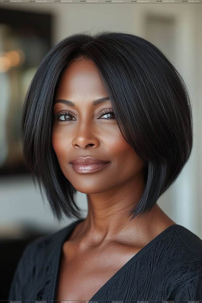 Long bob for older women online