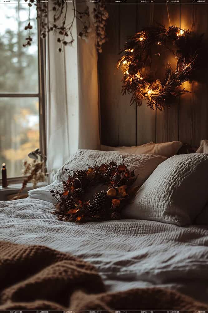 Autumnal Wreaths Fall bedroom Decor Ideas