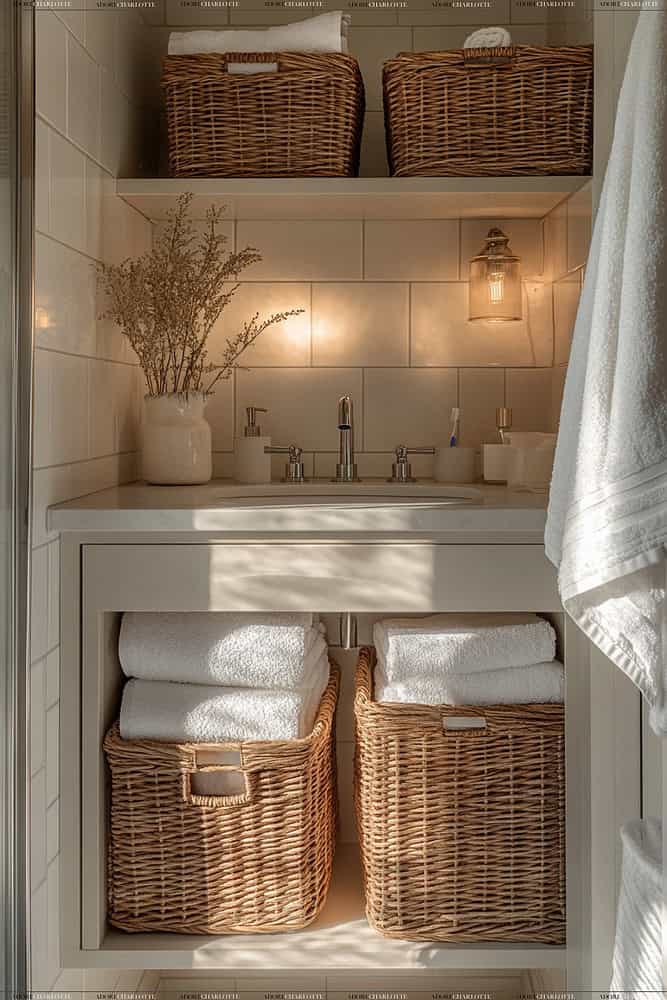 Baskets for Small Apartment Bathroom Ideas