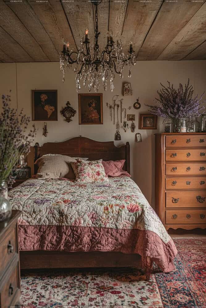 Cottagecore Rustic Boho Witchy Bedroom