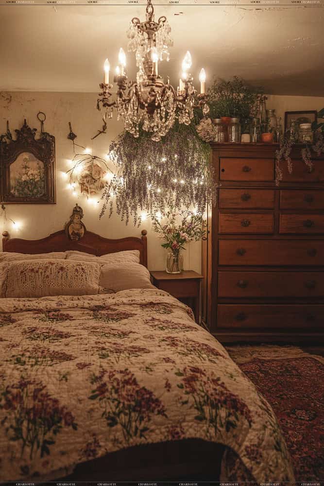 Cottagecore Rustic Boho Witchy Bedroom