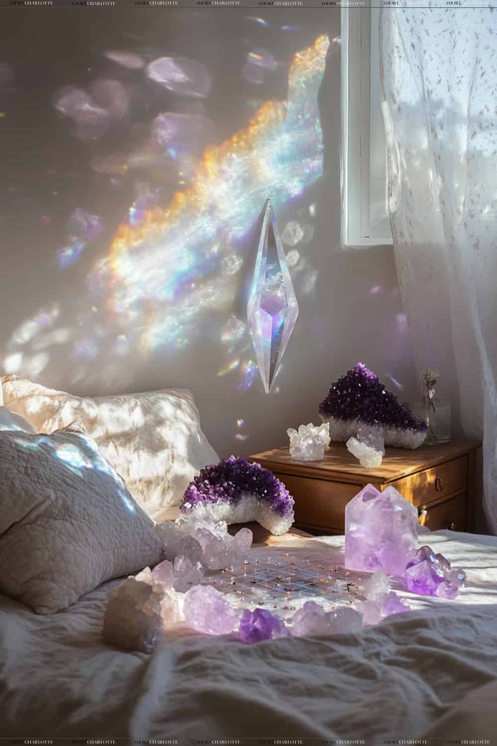 Crystal Accents Witchy Bedroom Ideas