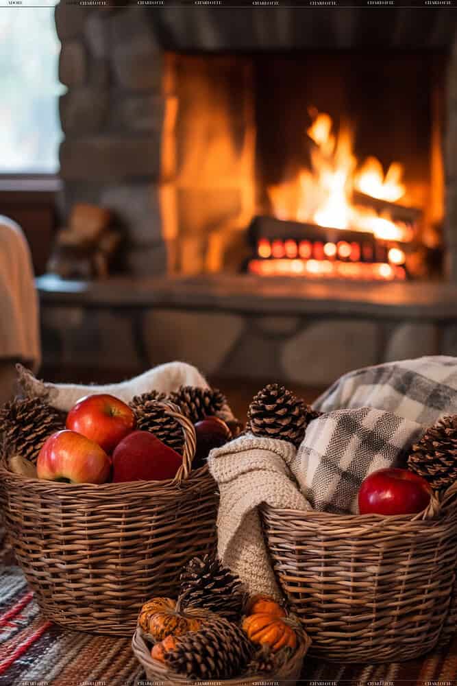 Decorative Basket Fall Decor Ideas for home