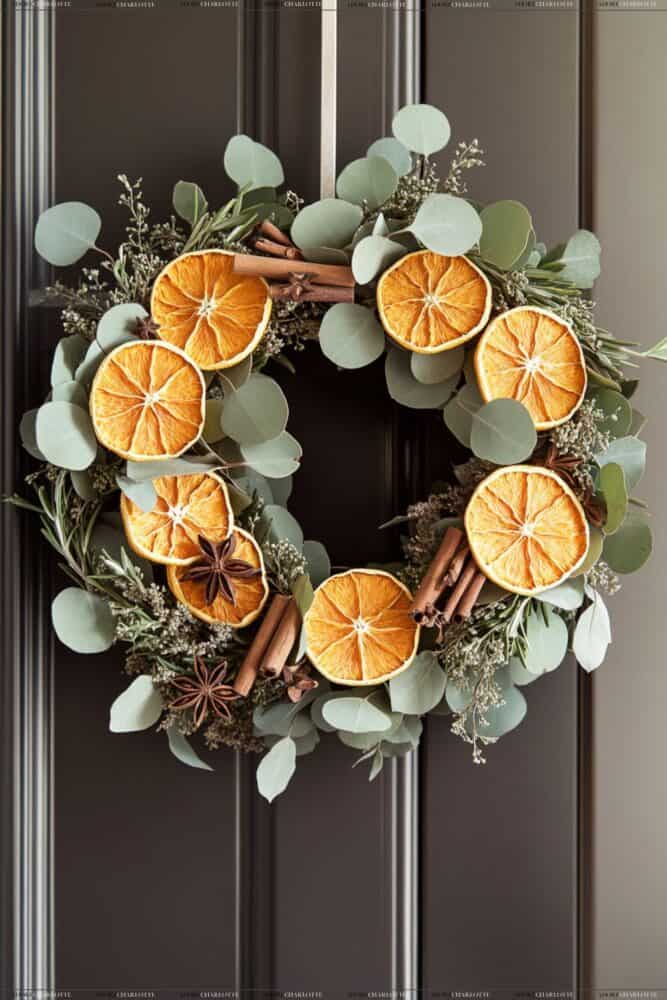 Dried Orange Slice Wreath.