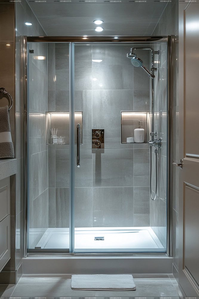 Glass Shower for Small Apartment Bathroom Ideas