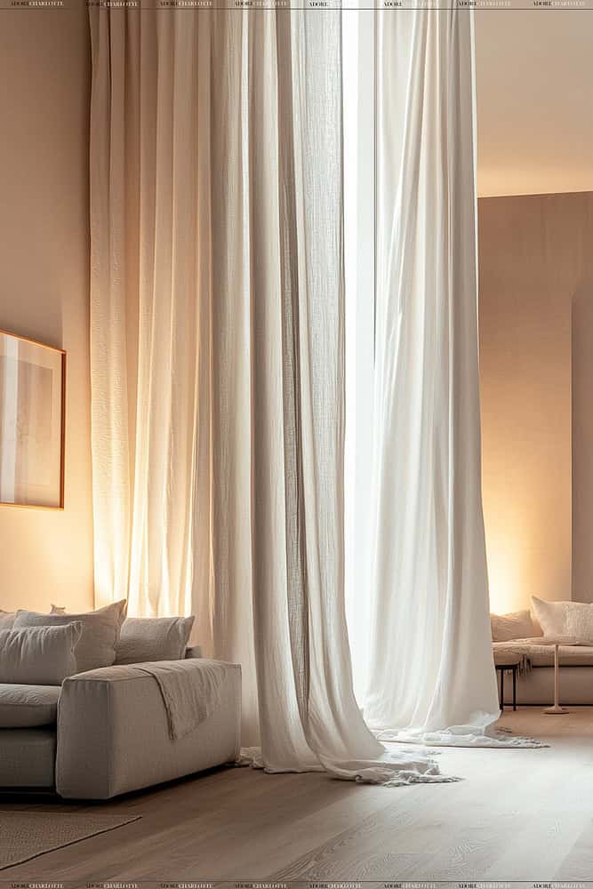 hang curtains Small Apartment Living Room Ideas