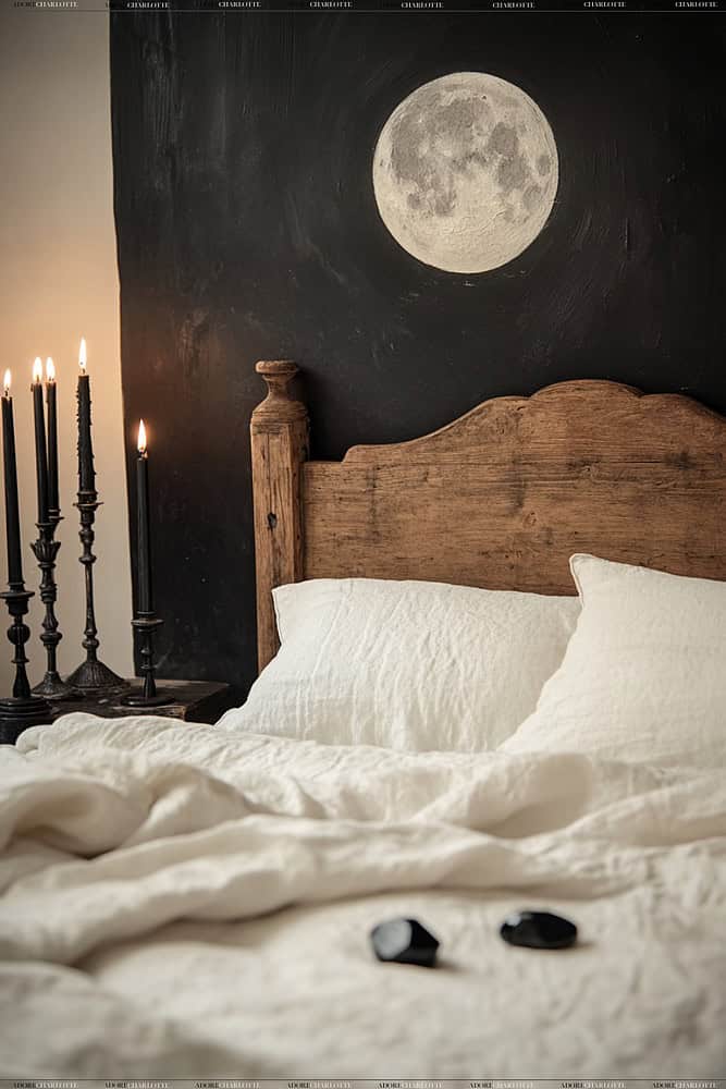 Neutral Tones Rustic Boho Witchy Bedroom