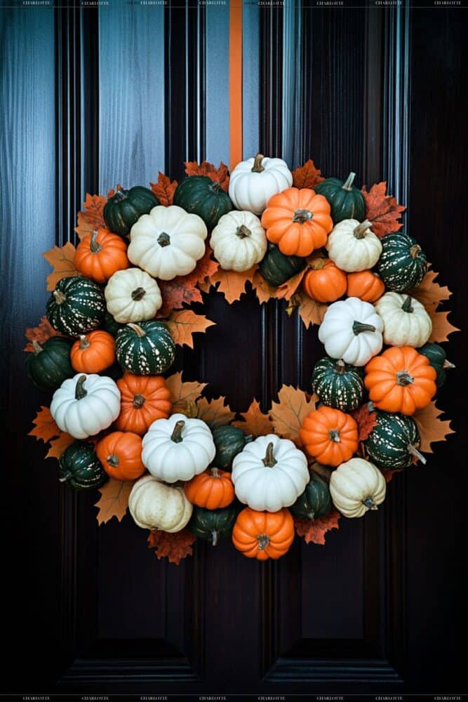 Pumpkin and Gourd Wreath all Wreath Ideas