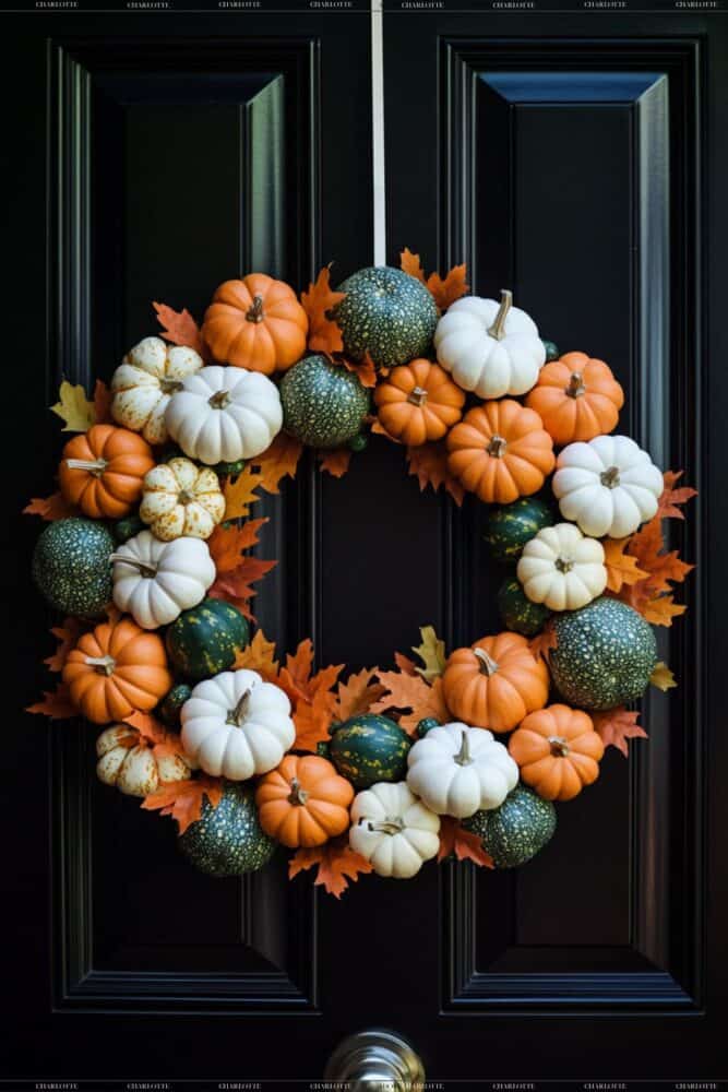 Pumpkin and Gourd Wreath all Wreath Ideas