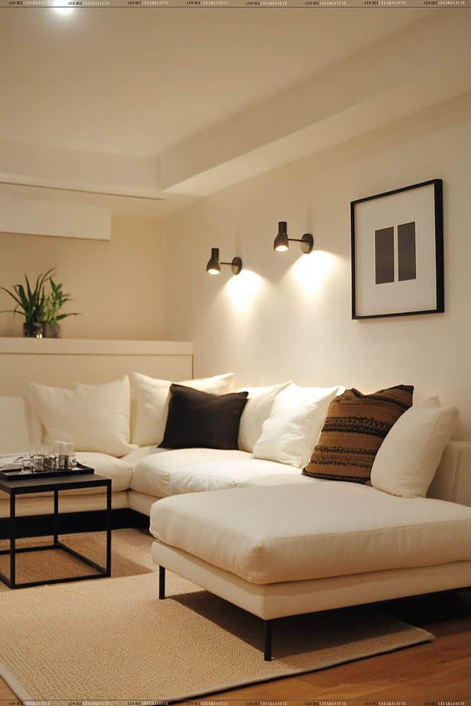 Wall mounted lights Small Apartment Living Room Ideas